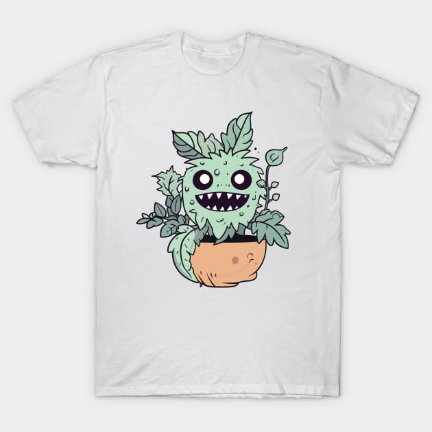 Monster Plant, Cute Kawaii T-Shirt by ORENOB